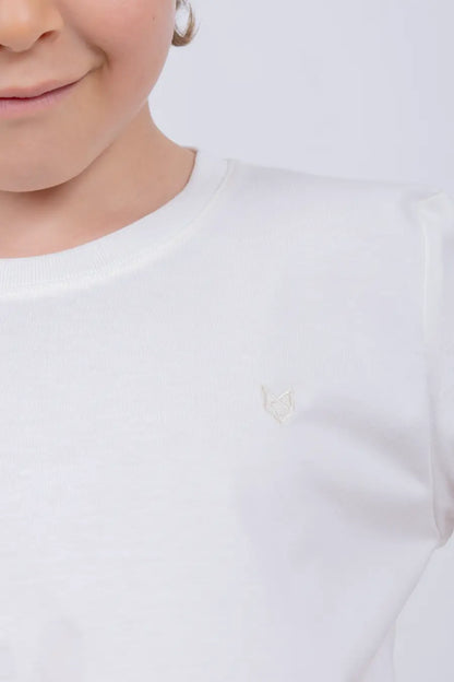 Camiseta Para Niño Cuello Redondo Beige 180106