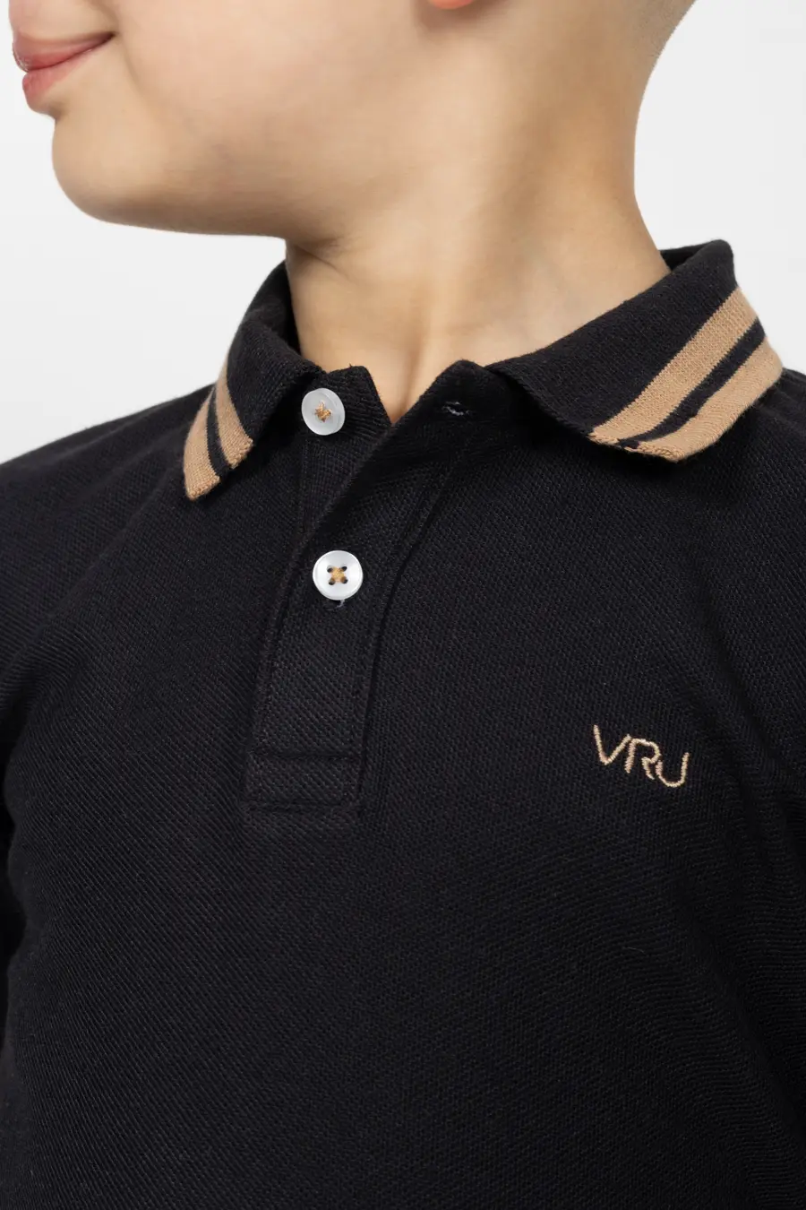 Polo Para Niño Negro 200110