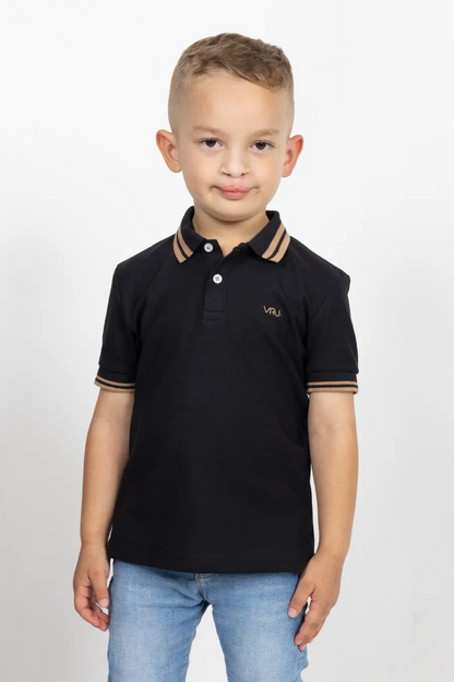 Polo Para Niño Negro 200110