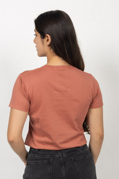 Camiseta para Mujer Marron Claro 230106