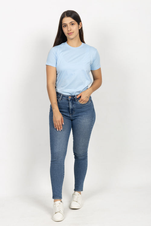Camiseta para Mujer Azul Claro 230107