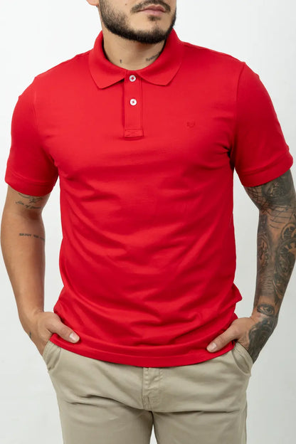 Polo Fondo Entero Color Rojo 30536