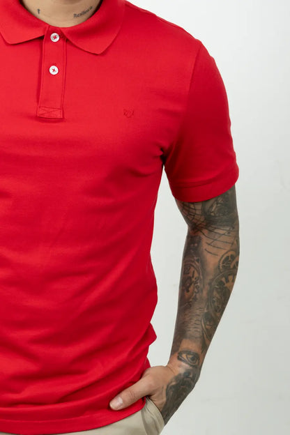 Polo Fondo Entero Color Rojo 30536
