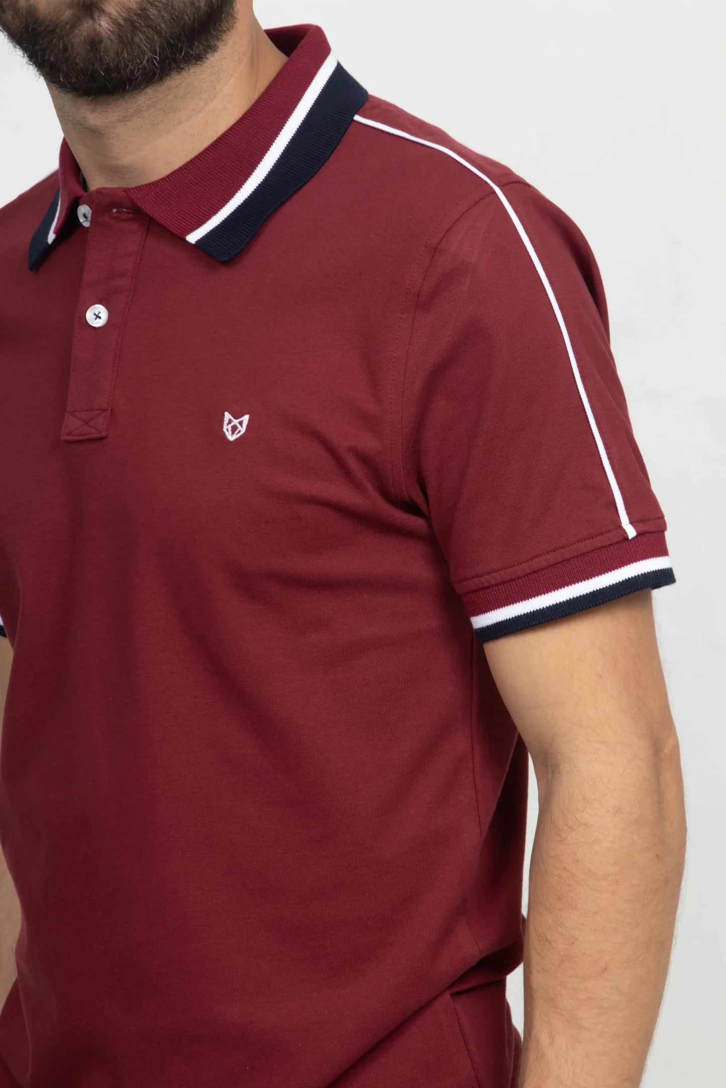 Polo Classic Fit Para Hombre Vinotinto 30801