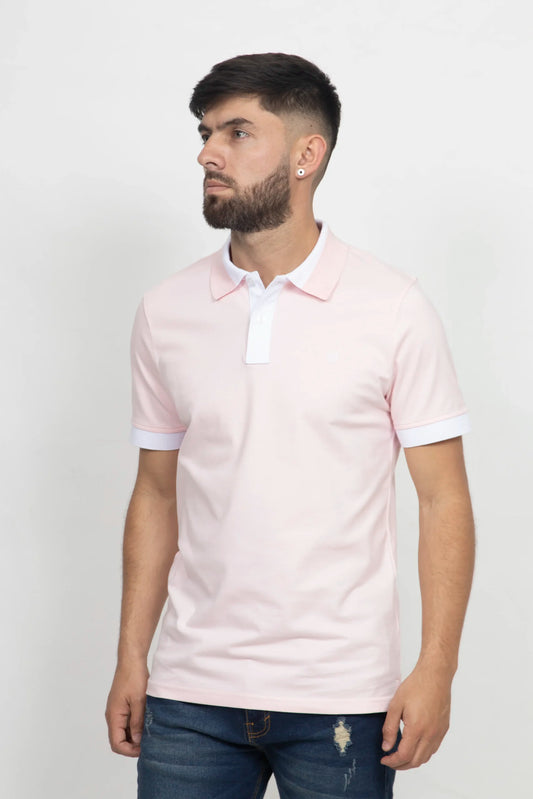 Polo Classic Fit Para Hombre Rosado 30804
