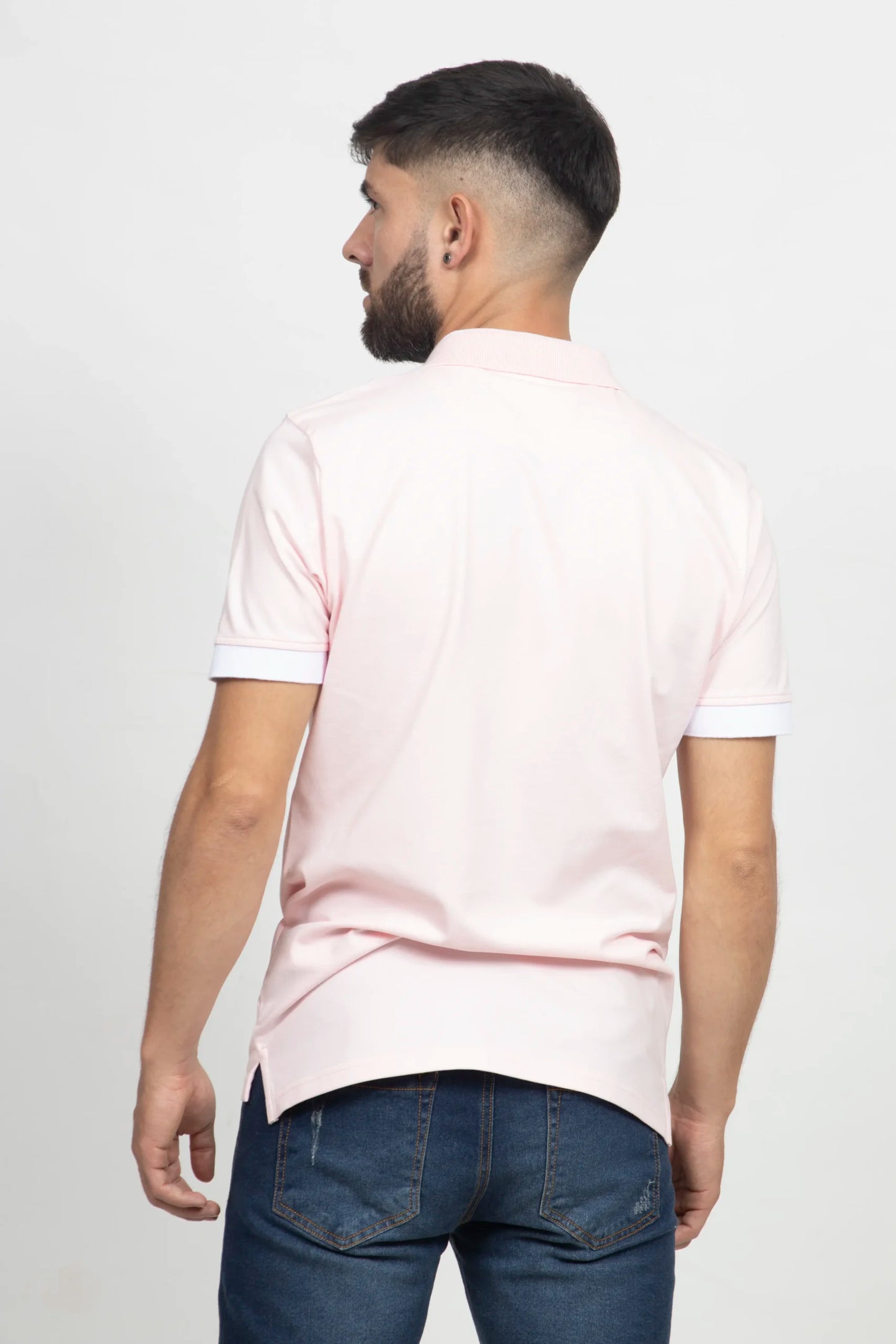 Polo Classic Fit Para Hombre Rosado 30804