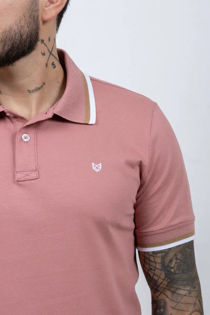 Polo Classic Fit Para Hombre Rose 31001