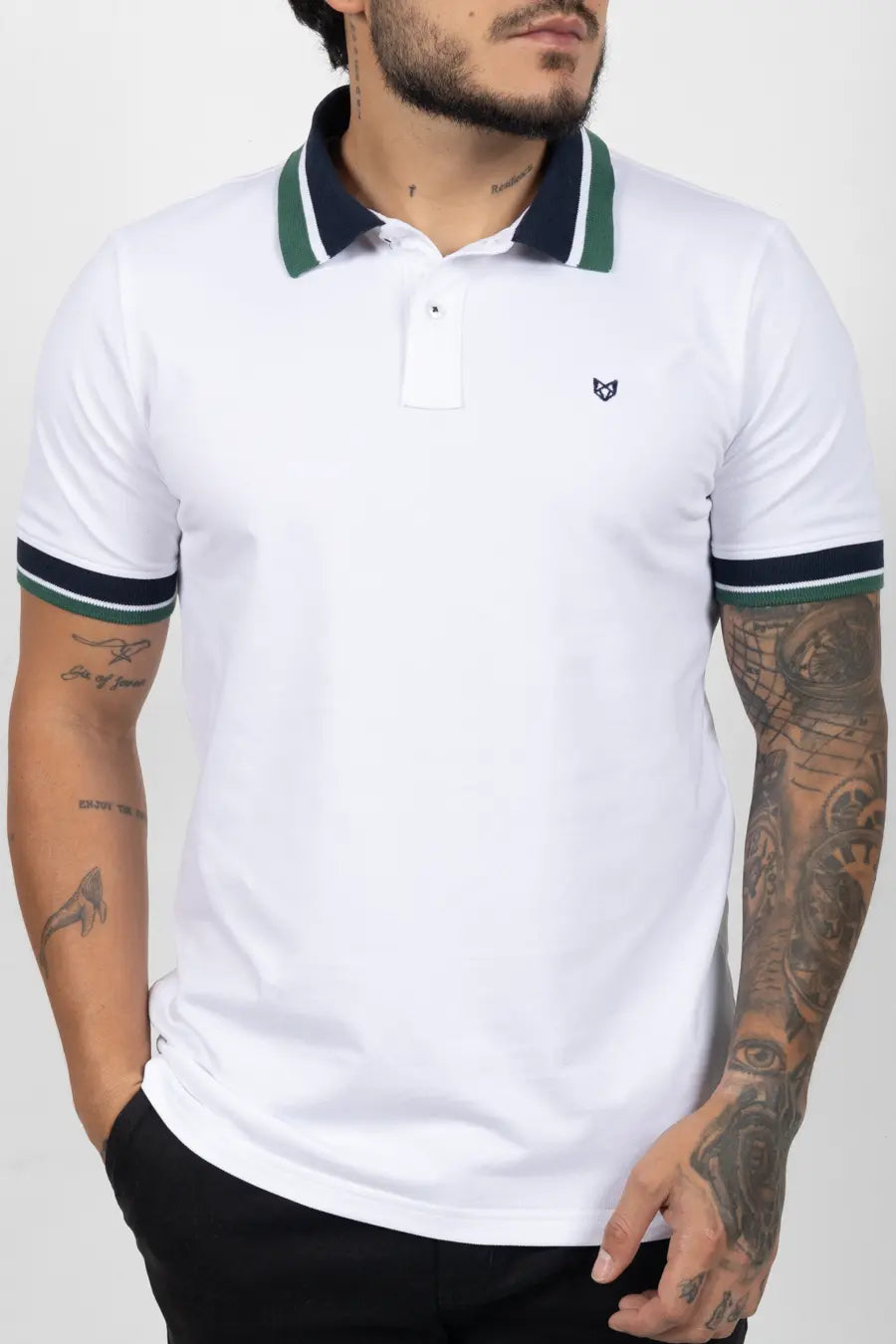 Polo Classic Fit Para Hombre Blanco 31029