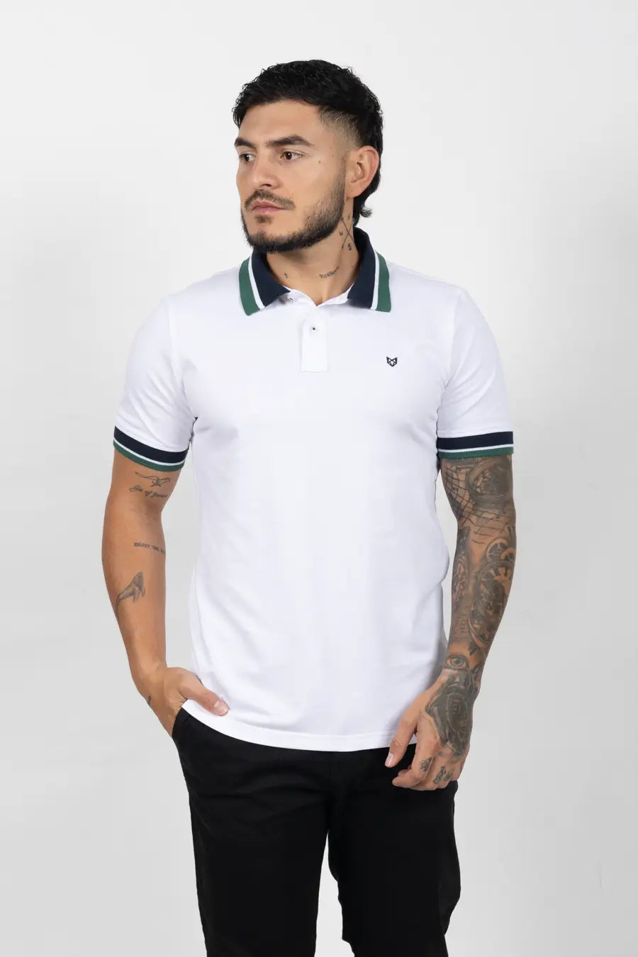 Polo Classic Fit Para Hombre Blanco 31029