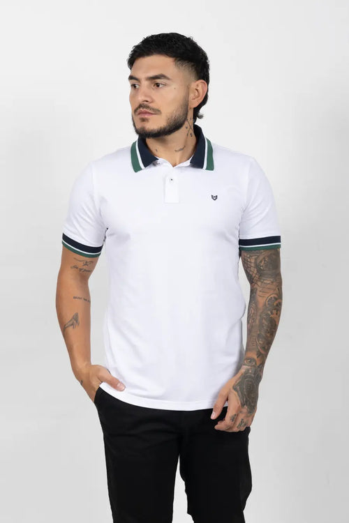 Polo Classic Fit Para Hombre Blanco 31029