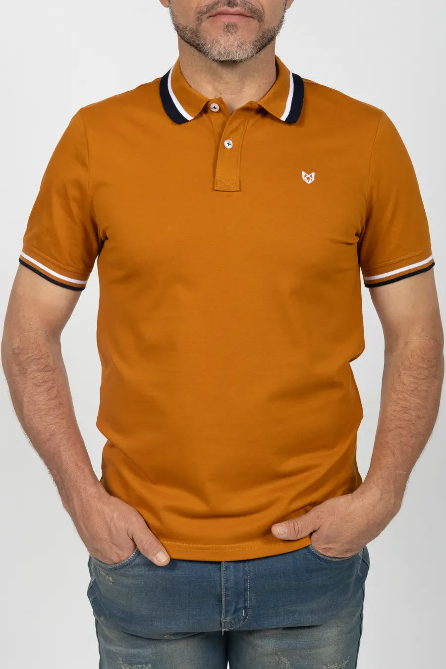 Polo Classic Fit Para Hombre Terracota 31103