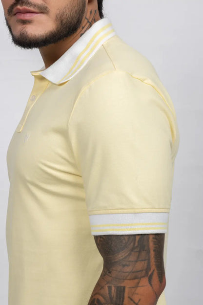 Polo Classic Fit Para Hombre Amarillo 31122