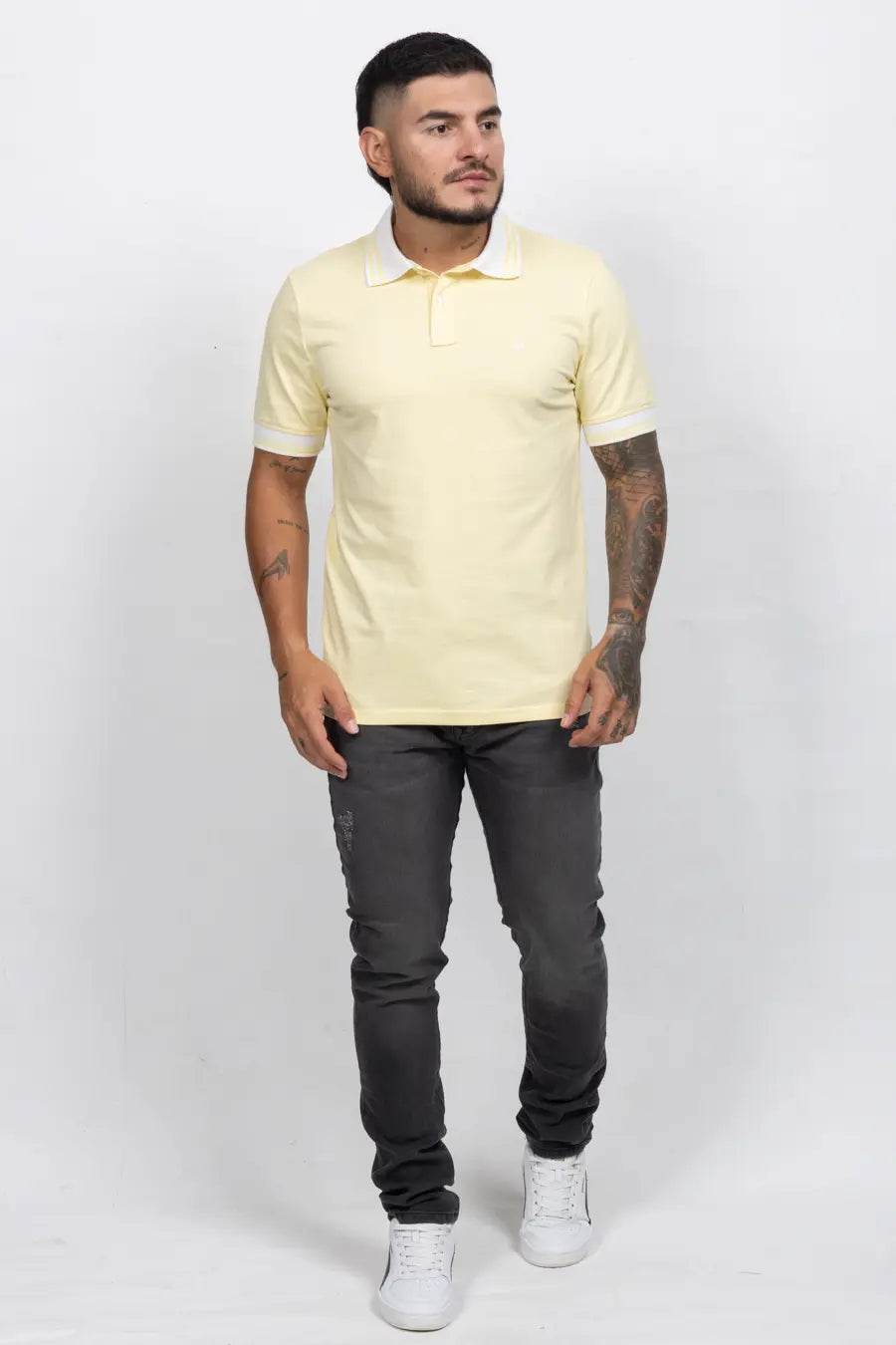 Polo Classic Fit Para Hombre Amarillo 31122