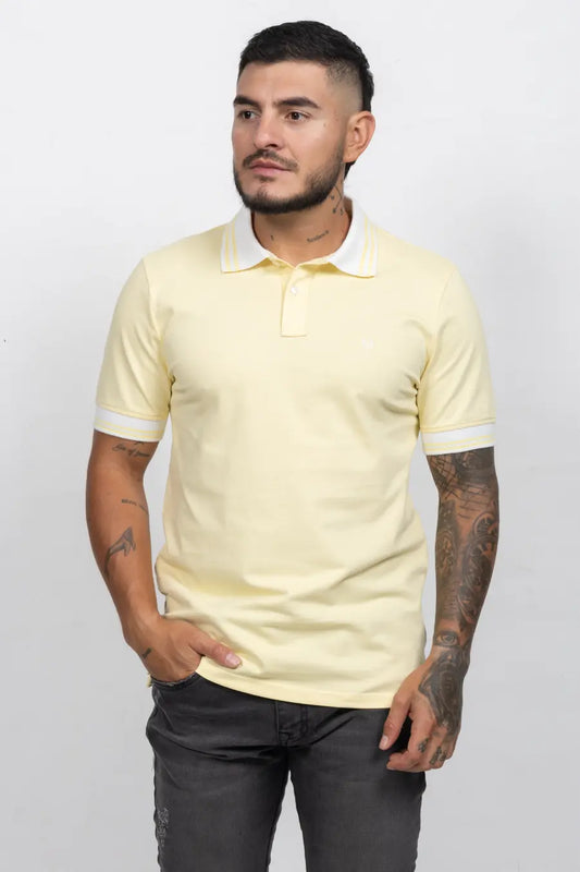 Polo Classic Fit Para Hombre Amarillo 31122