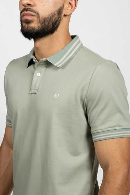 Polo Classic Fit Para Hombre Verde Claro 31132