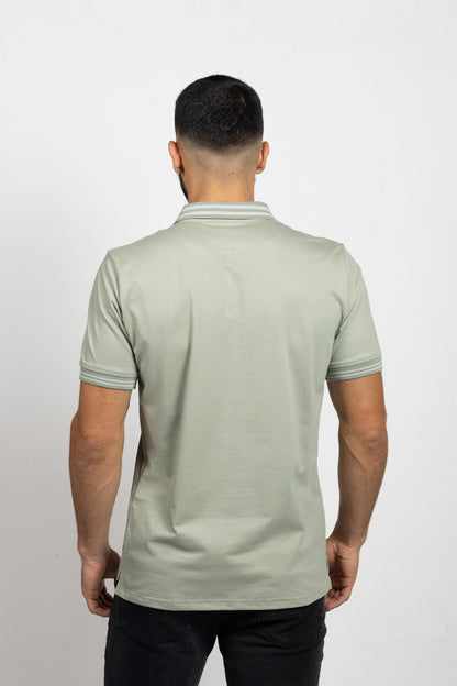 Polo Classic Fit Para Hombre Verde Claro 31132