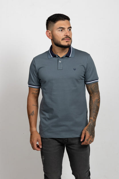 Polo Classic Fit Para Hombre Azul Petroleo 31133