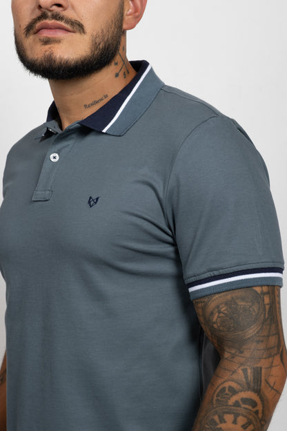 Polo Classic Fit Para Hombre Azul Petroleo 31133