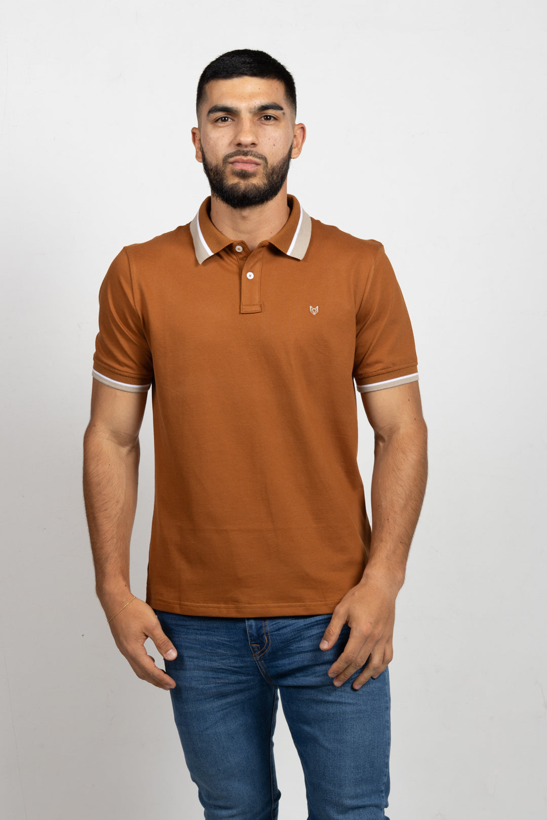 Polo Classic Fit Para Hombre Caki 31135