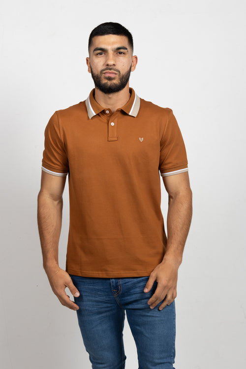 Polo Classic Fit Para Hombre Caki 31135