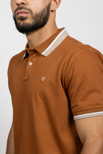 Polo Classic Fit Para Hombre Caki 31135