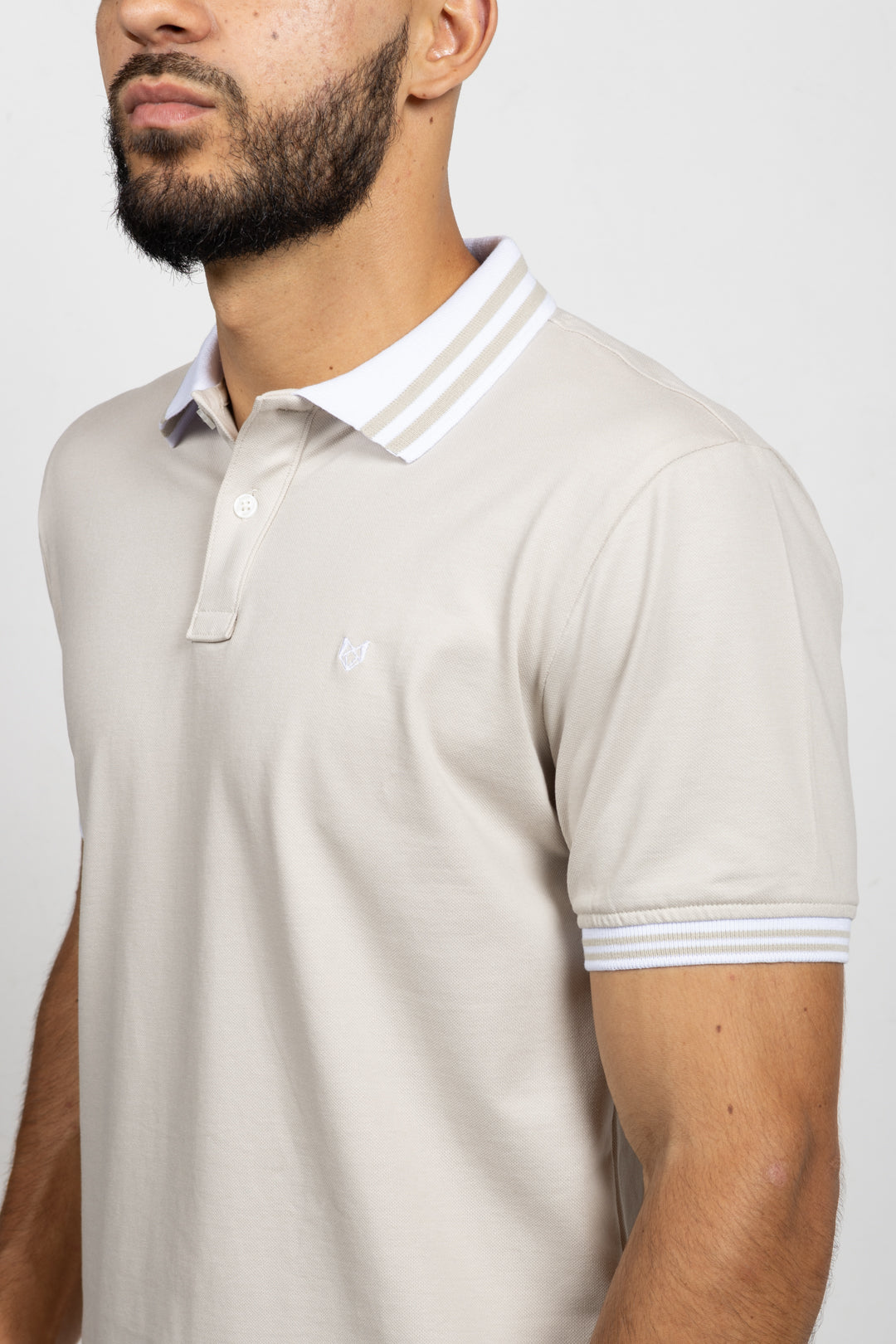 Polo Classic Fit Para Hombre Gris Claro 31136
