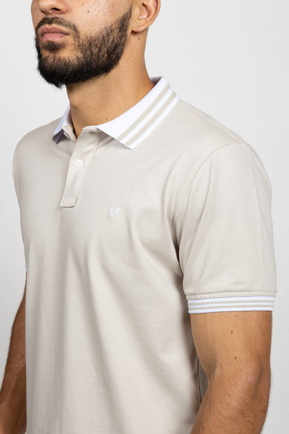 Polo Classic Fit Para Hombre Gris Claro 31136