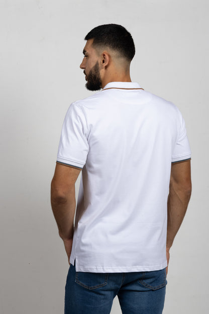 Polo Classic Fit Para Hombre Blanco 31138