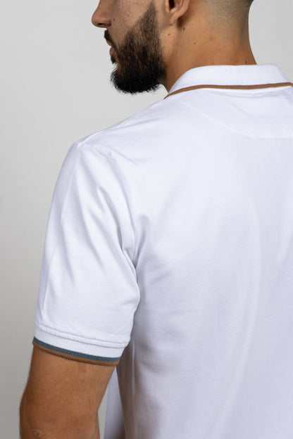 Polo Classic Fit Para Hombre Blanco 31138