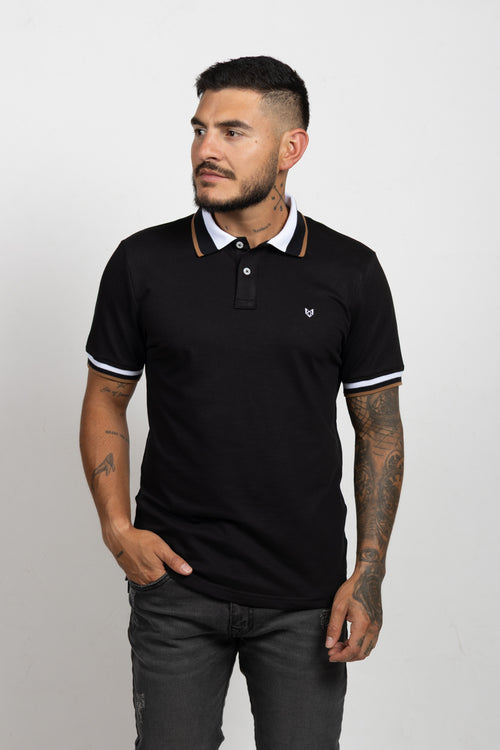Polo Classic Fit Para Hombre Negro 31139