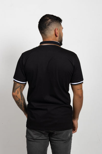 Polo Classic Fit Para Hombre Negro 31139