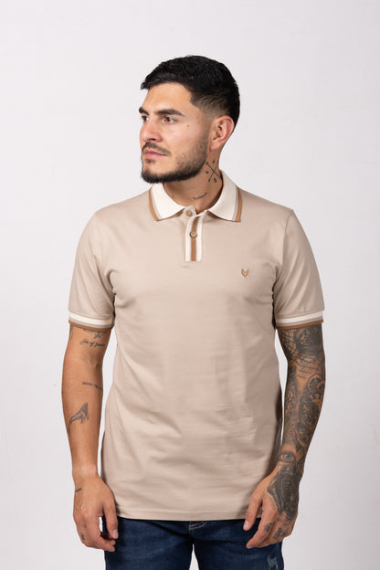 Polo Classic Fit Para Hombre Arena 31202