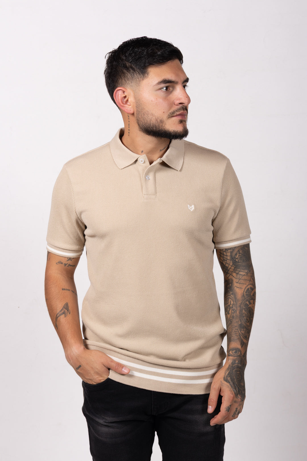 Polo Classic Fit Para Hombre Caki 31205