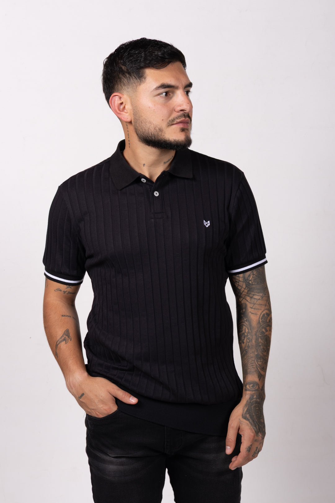 Polo Classic Fit Para Hombre Negro 31206
