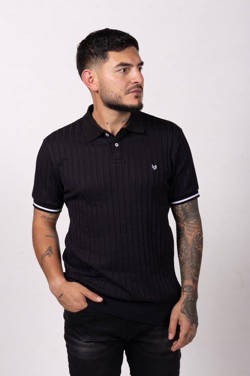 Polo Classic Fit Para Hombre Negro 31206