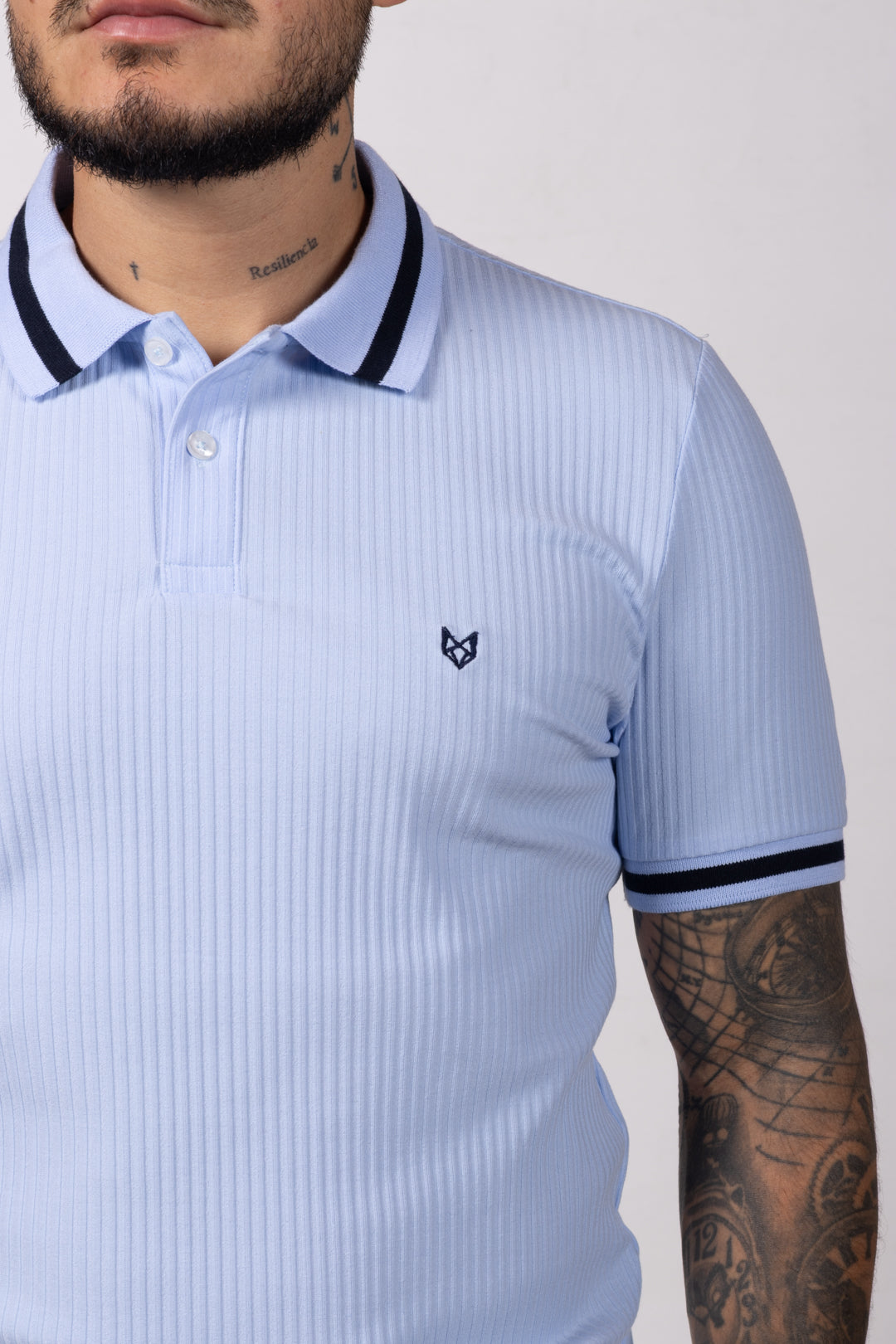 Polo Classic Fit Para Hombre Azul Baby 31207