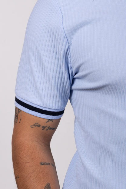 Polo Classic Fit Para Hombre Azul Baby 31207