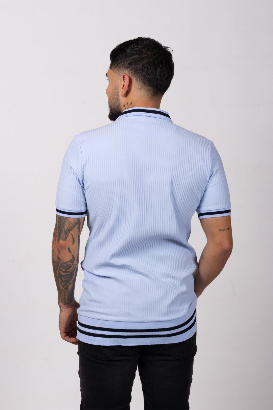 Polo Classic Fit Para Hombre Azul Baby 31207