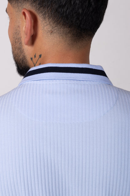 Polo Classic Fit Para Hombre Azul Baby 31207