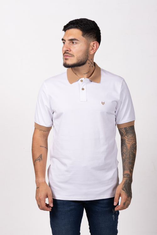 Polo Classic Fit Para Hombre Blanco 31209