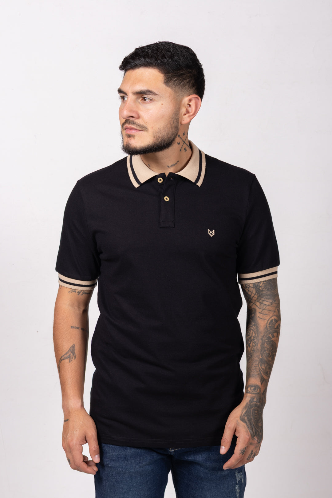 Polo Classic Fit Para Hombre Negro 31210