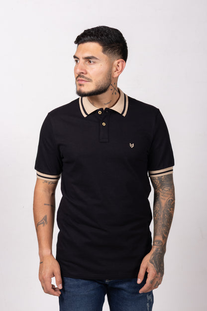 Polo Classic Fit Para Hombre Negro 31210