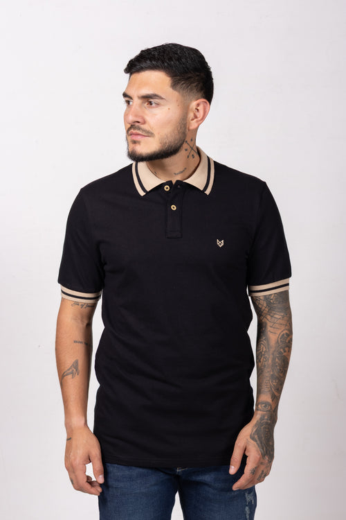 Polo Classic Fit Para Hombre Negro 31210