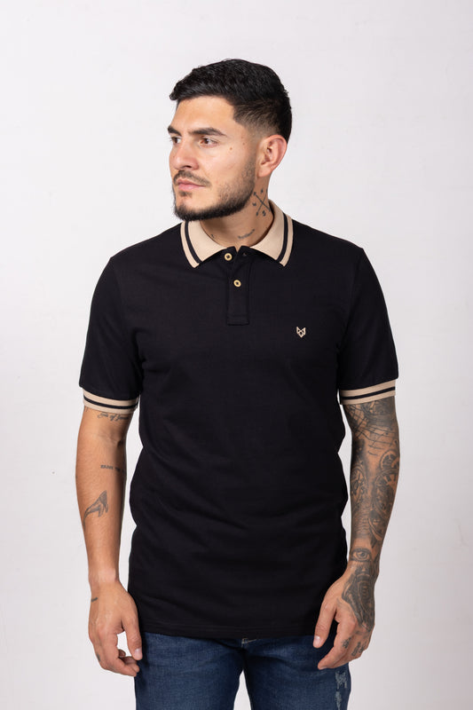 Polo Classic Fit Para Hombre Negro 31210