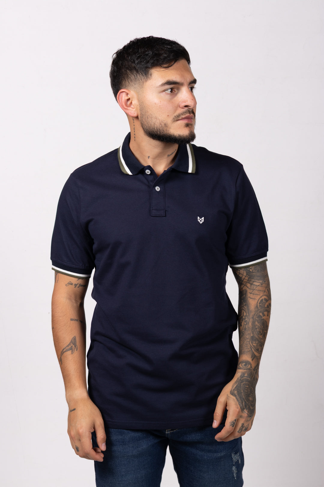 Polo Classic Fit Para Hombre Azul Oscuro 31212