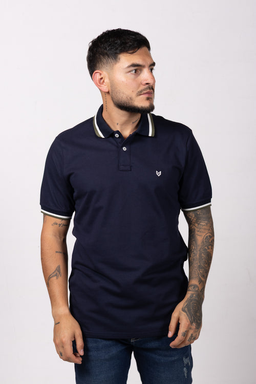 Polo Classic Fit Para Hombre Azul Oscuro 31212