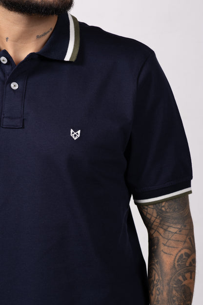 Polo Classic Fit Para Hombre Azul Oscuro 31212