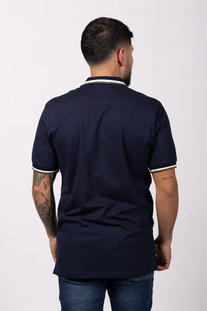 Polo Classic Fit Para Hombre Azul Oscuro 31212