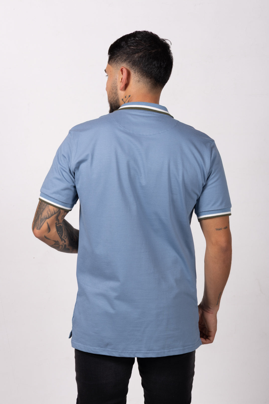 Polo Classic Fit Para Hombre Azul Claro 31214