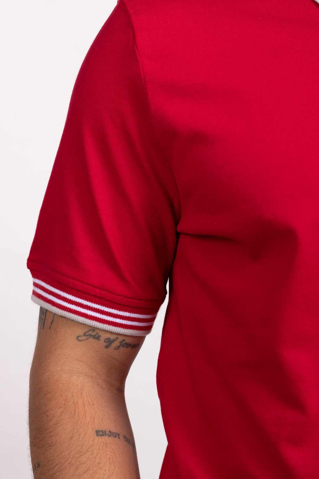 Polo Classic Fit Para Hombre Rojo 31301
